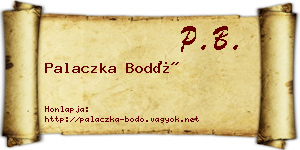 Palaczka Bodó névjegykártya